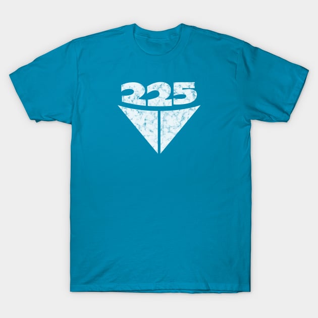 225 Aussie Valiant Badge (Worn White on Blue) T-Shirt by jepegdesign